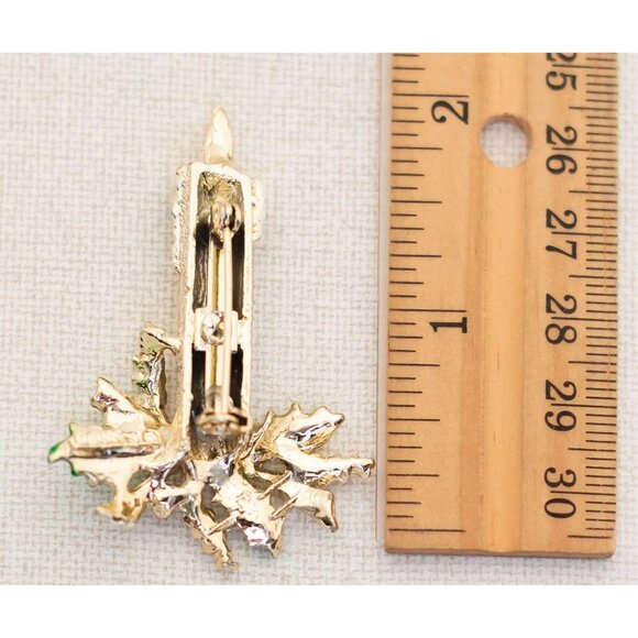 Vintage Decorated Candle Brooch - A12 - Picture 2 of 2